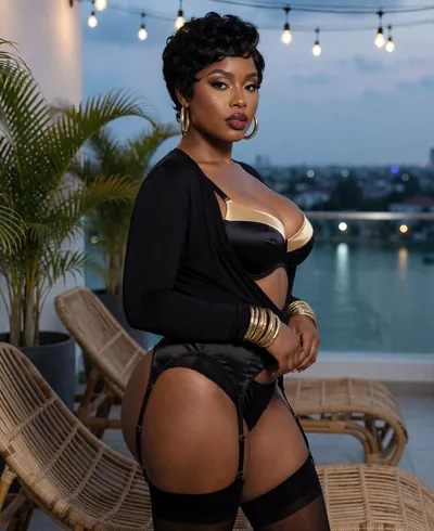 Amaka, 30, in lingerie